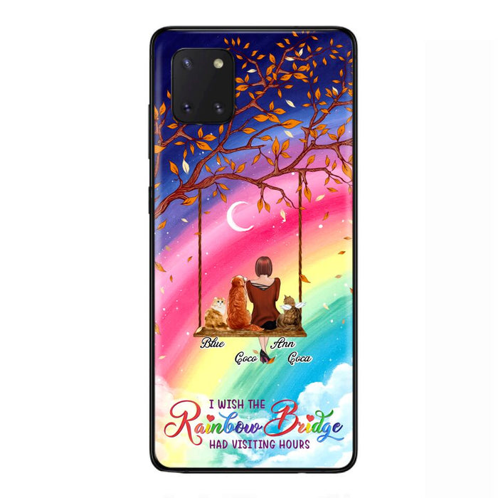 Custom Personalized Pet Mom Phone Case - Memorial Gift For Dog/ Cat Lover - I Wish The Rainbow Bridge Had Visiting Hours - Case For iPhone And Samsung