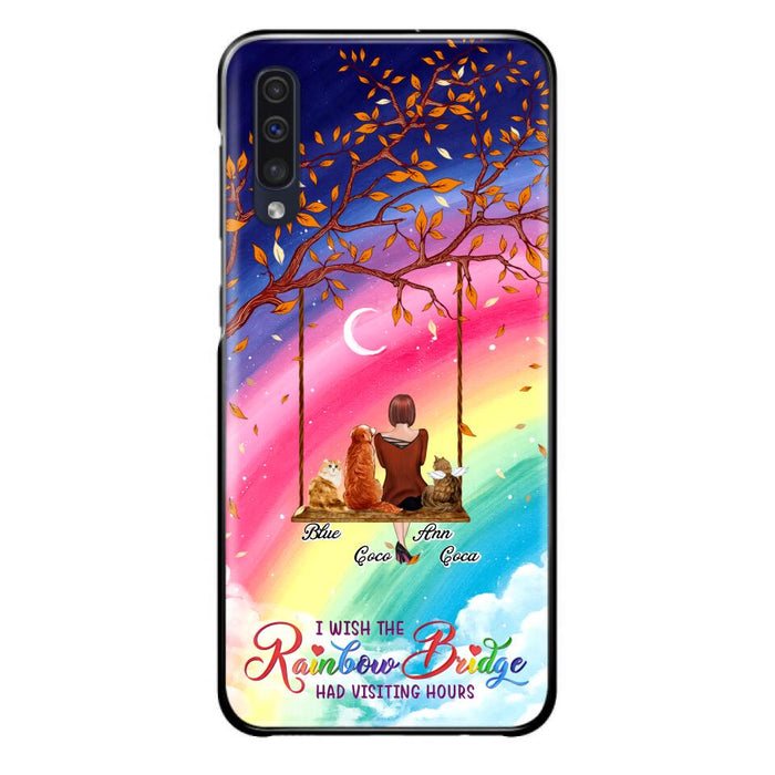 Custom Personalized Pet Mom Phone Case - Memorial Gift For Dog/ Cat Lover - I Wish The Rainbow Bridge Had Visiting Hours - Case For iPhone And Samsung