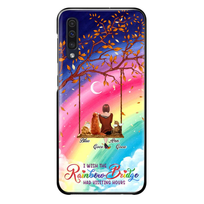 Custom Personalized Pet Mom Phone Case - Memorial Gift For Dog/ Cat Lover - I Wish The Rainbow Bridge Had Visiting Hours - Case For iPhone And Samsung