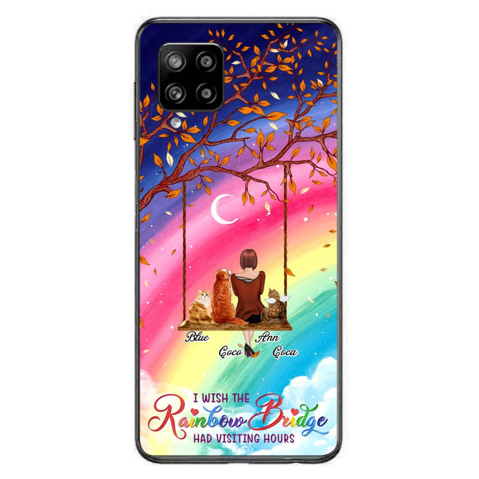 Custom Personalized Pet Mom Phone Case - Memorial Gift For Dog/ Cat Lover - I Wish The Rainbow Bridge Had Visiting Hours - Case For iPhone And Samsung