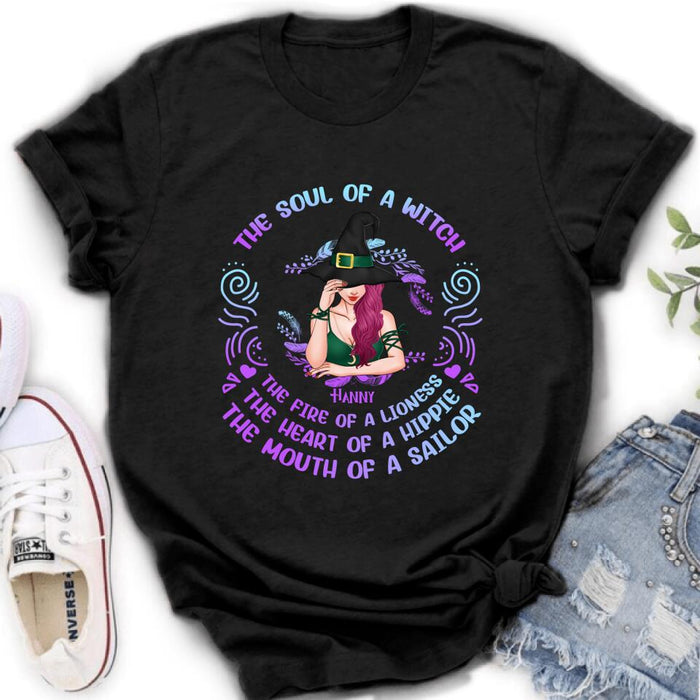 Custom Personalized Witch Shirt/ Hoodie - Halloween Gift Idea For Friends - The Soul Of A Witch