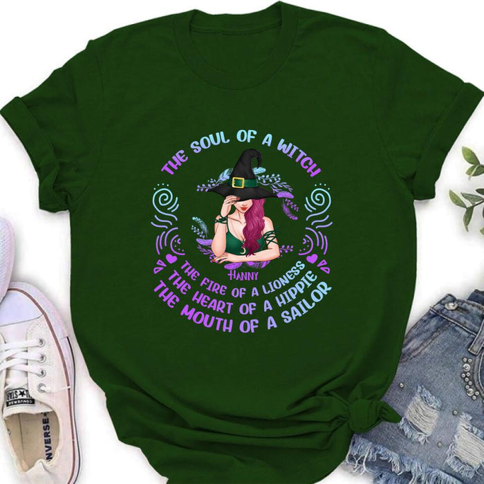 Custom Personalized Witch Shirt/ Hoodie - Halloween Gift Idea For Friends - The Soul Of A Witch