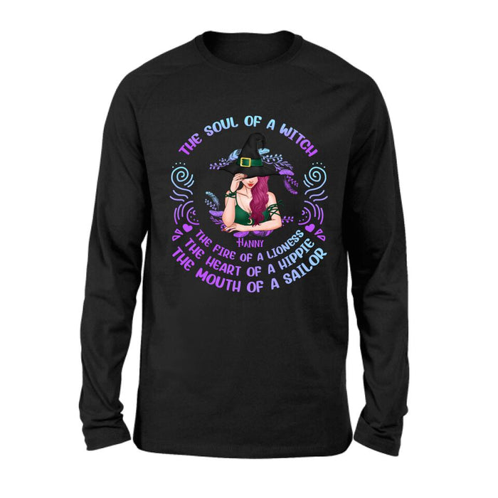 Custom Personalized Witch Shirt/ Hoodie - Halloween Gift Idea For Friends - The Soul Of A Witch