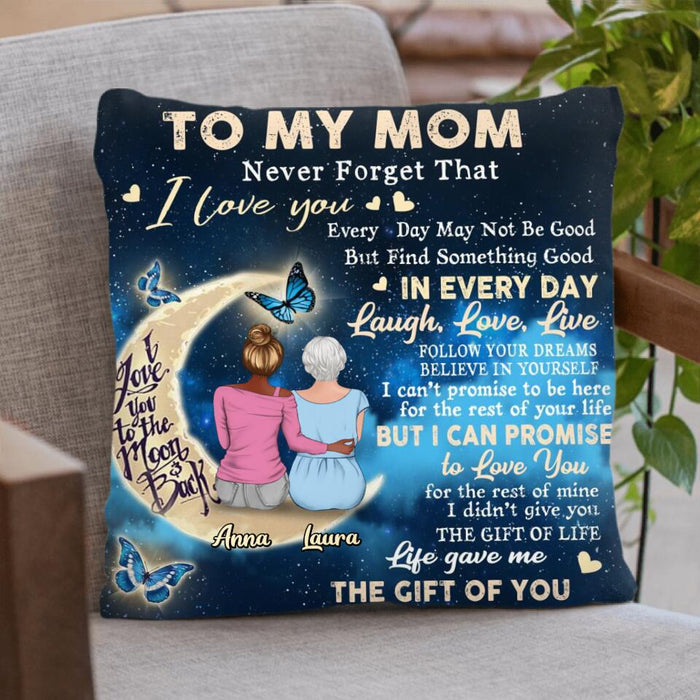 Custom Personalized Mom Quilt/Fleece Blanket & Pillow Cover - Best Gift Idea For Mother's Day/Birthday - To My Mom