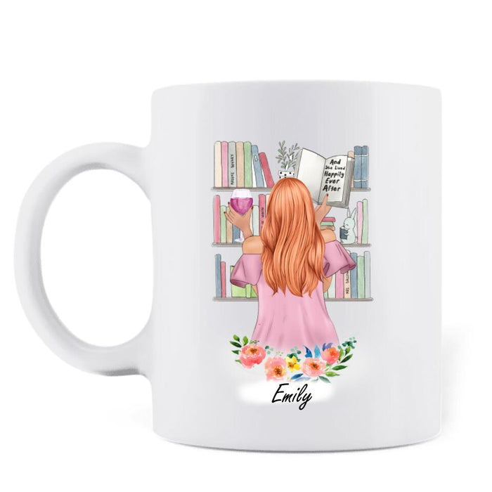 Custom Personalized Reading Pet Mom Mug - Upto 5 Pets - Best Gift For Dog/ Cat Lovers