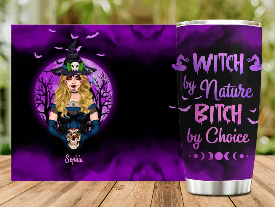 Custom Personalized Witch Friend Tumbler - Upto 3 Girls - Gift For Halloween/Friends/Besties - Witches By Nature