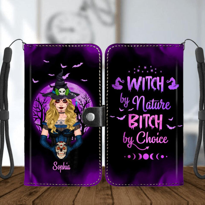 Custom Personalized Witch Friend Phone Wallet - Upto 3 Girls - Gift For Halloween/Friends/Besties - Witches By Nature