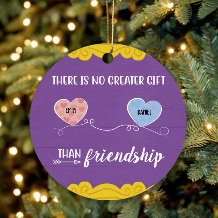 Custom Personalized Friends Circle Ornament - Gift Idea For Best Friends/ Christmas with up to 6 People - There Is No Greater Gift Than Friendship