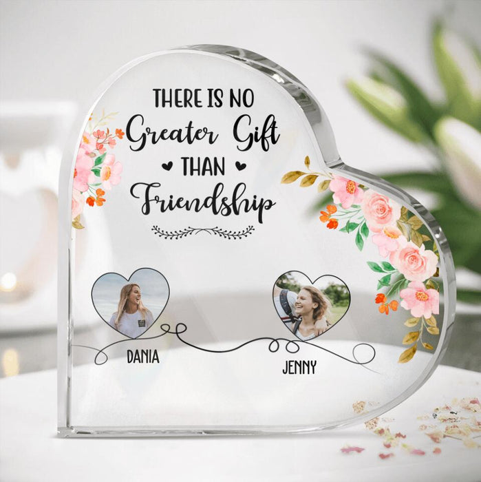 Custom  Friend Photos Crystal Heart - Gift Idea For Best Friends up to 6 People - There Is No Greater Gift Than Friendship