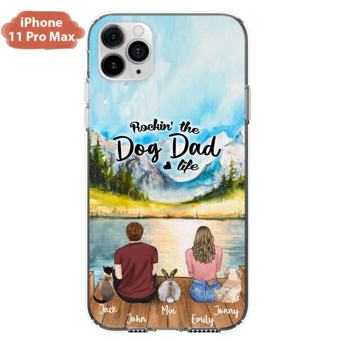 Custom Personalized Pet Couple Phone Case - Couple With Upto 3 Pets - Case For iPhone And Samsung