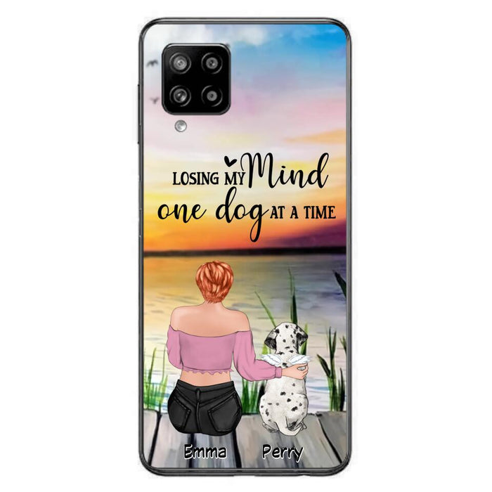 Custom Personalized Pet Mom/Dad Phone Case For iPhone/ Samsung - Gift Idea For Pet Owner With Up To 5 Cats/ Dogs - Losing My Mind One Dog At A Time