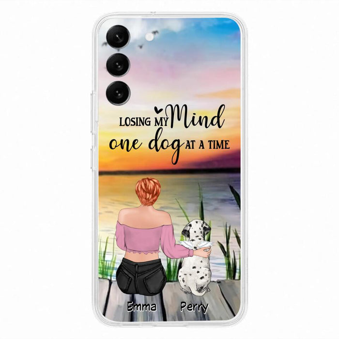 Custom Personalized Pet Mom/Dad Phone Case For iPhone/ Samsung - Gift Idea For Pet Owner With Up To 5 Cats/ Dogs - Losing My Mind One Dog At A Time