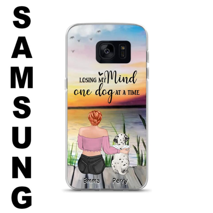 Custom Personalized Pet Mom/Dad Phone Case For iPhone/ Samsung - Gift Idea For Pet Owner With Up To 5 Cats/ Dogs - Losing My Mind One Dog At A Time