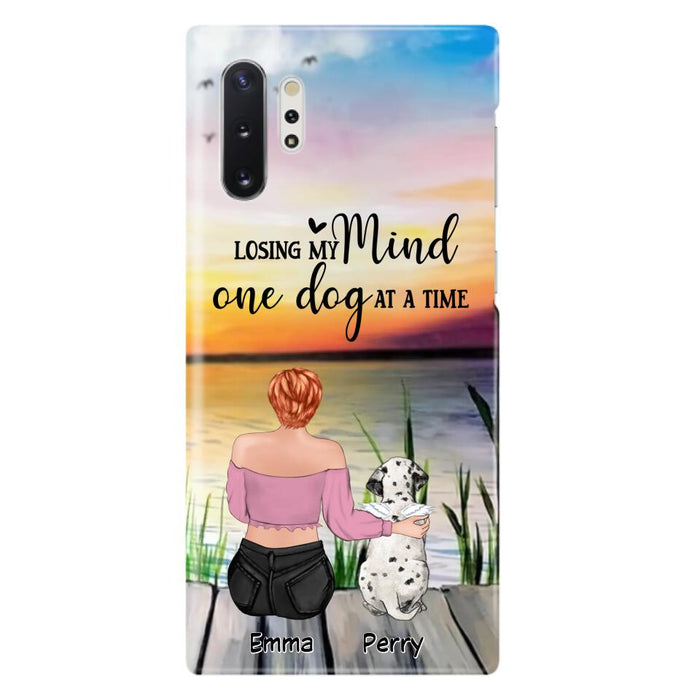 Custom Personalized Pet Mom/Dad Phone Case For iPhone/ Samsung - Gift Idea For Pet Owner With Up To 5 Cats/ Dogs - Losing My Mind One Dog At A Time