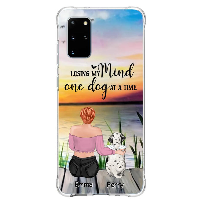 Custom Personalized Pet Mom/Dad Phone Case For iPhone/ Samsung - Gift Idea For Pet Owner With Up To 5 Cats/ Dogs - Losing My Mind One Dog At A Time