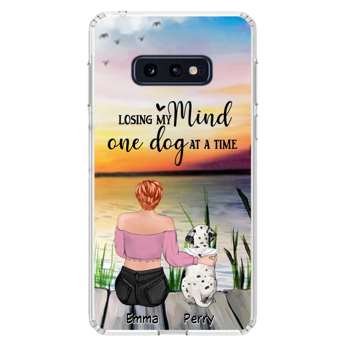 Custom Personalized Pet Mom/Dad Phone Case For iPhone/ Samsung - Gift Idea For Pet Owner With Up To 5 Cats/ Dogs - Losing My Mind One Dog At A Time