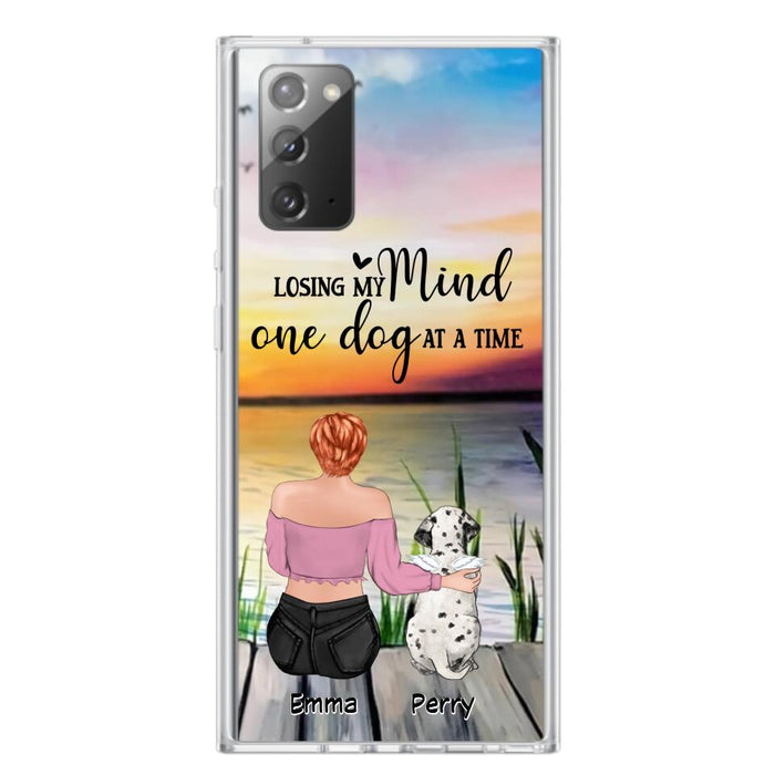 Custom Personalized Pet Mom/Dad Phone Case For iPhone/ Samsung - Gift Idea For Pet Owner With Up To 5 Cats/ Dogs - Losing My Mind One Dog At A Time