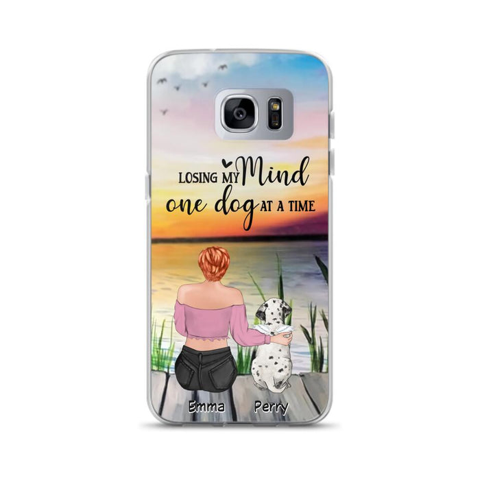 Custom Personalized Pet Mom/Dad Phone Case For iPhone/ Samsung - Gift Idea For Pet Owner With Up To 5 Cats/ Dogs - Losing My Mind One Dog At A Time