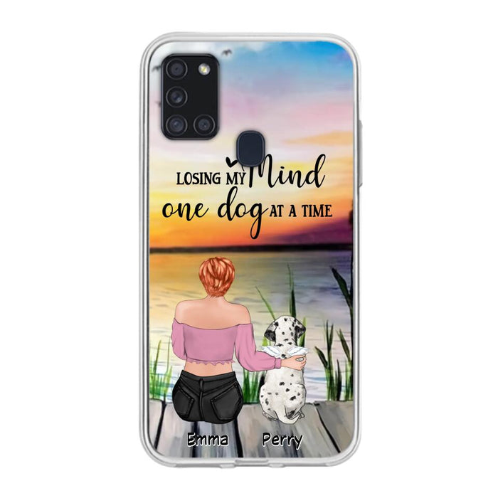 Custom Personalized Pet Mom/Dad Phone Case For iPhone/ Samsung - Gift Idea For Pet Owner With Up To 5 Cats/ Dogs - Losing My Mind One Dog At A Time