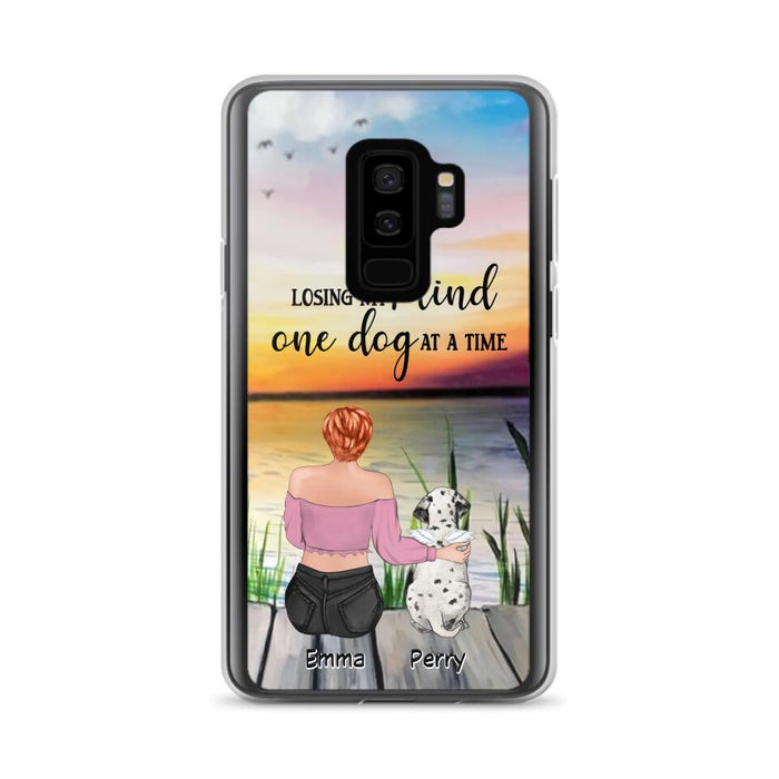 Custom Personalized Pet Mom/Dad Phone Case For iPhone/ Samsung - Gift Idea For Pet Owner With Up To 5 Cats/ Dogs - Losing My Mind One Dog At A Time