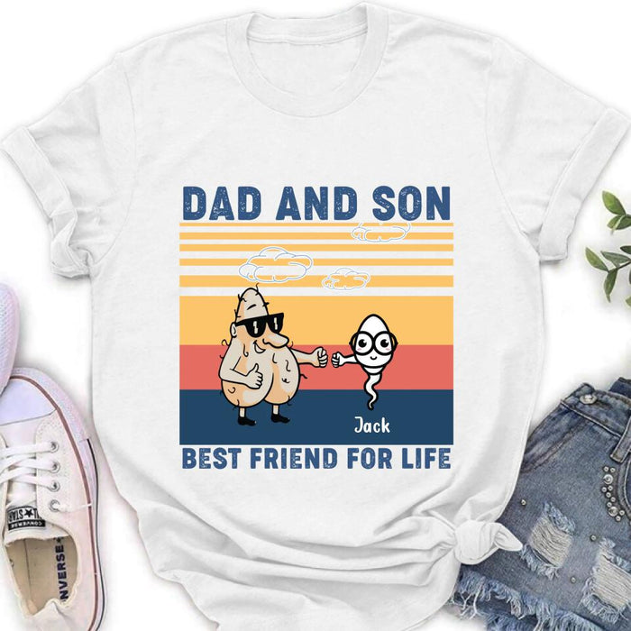 Custom Personalized Dad T-shirt/Sweatshirt/Hoodie - Gift Idea For Father's Day/Christmas/Birthday - Best Friend For Life