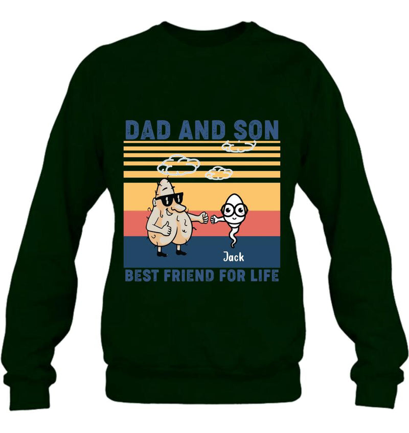 Personalized Dad T-shirt/Sweatshirt/Hoodie - Gift Idea For Father's Day/Christmas/Birthday - Best Friend For Life