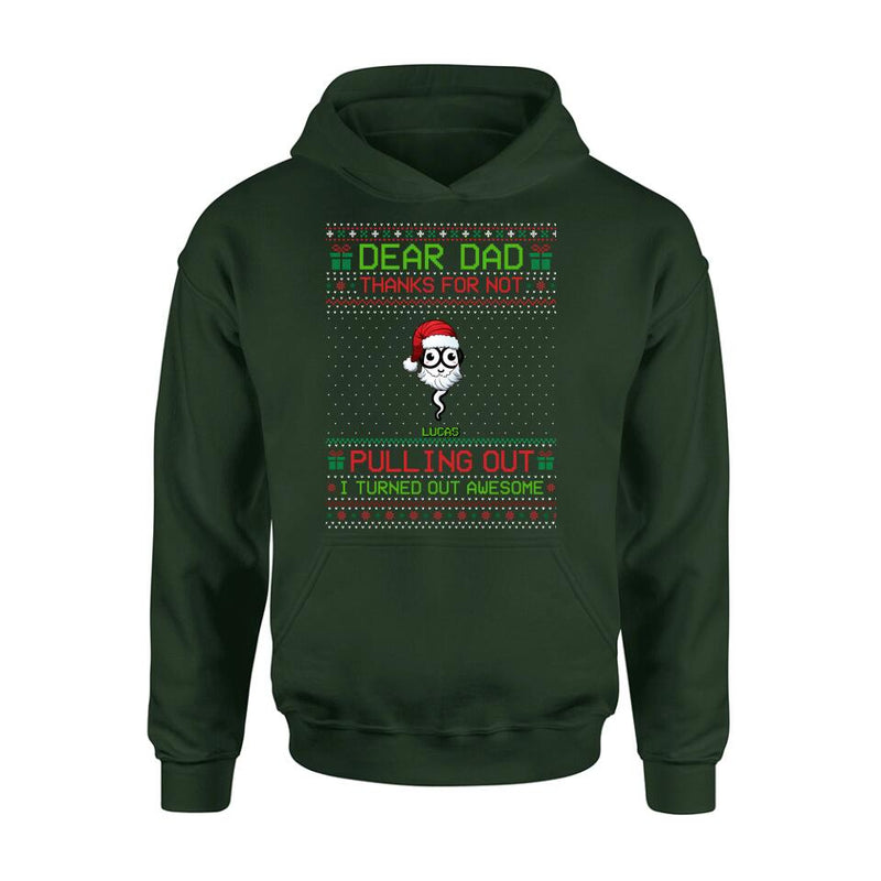 Personalized Great Job Xmas T-shirt/ Long Sleeve/Sweatshirt/Hoodie - Up to 7 Sperms - Christmas Gift Idea For Father - Thanks For Not Pulling Out