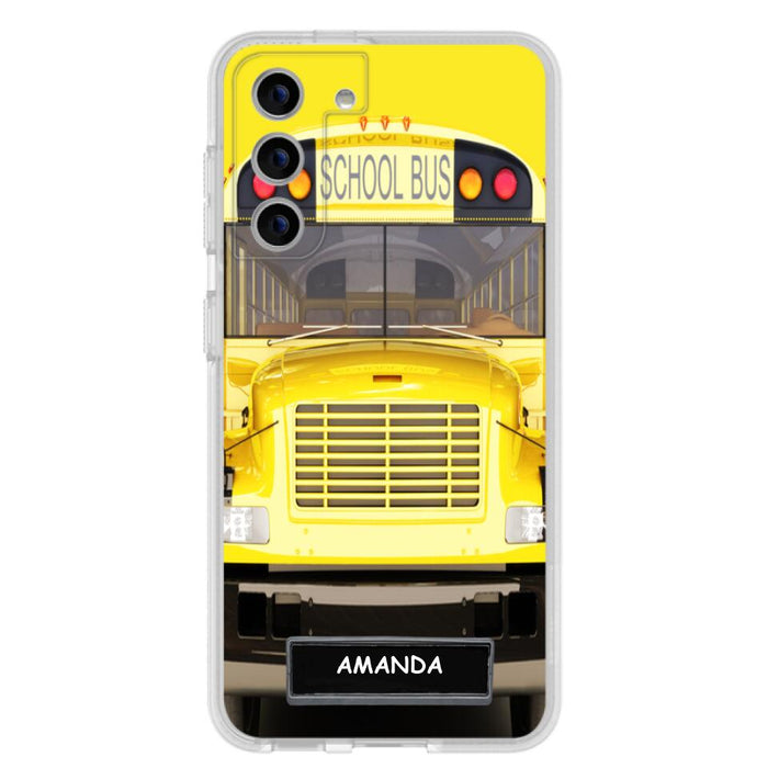 Custom Personalized School Bus Phone Case - Gift Idea For School Bus Lovers - Case For iPhone, Samsung and Xiaomi