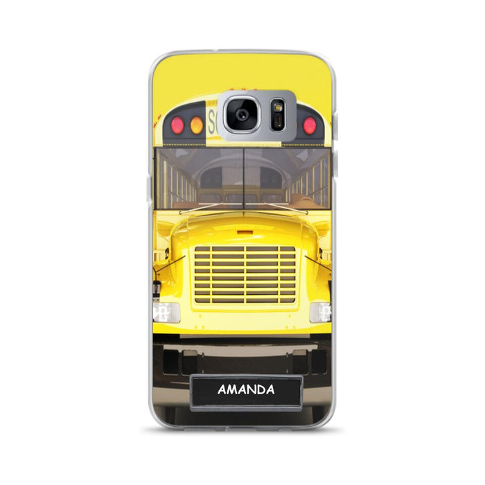 Custom Personalized School Bus Phone Case - Gift Idea For School Bus Lovers - Case For iPhone, Samsung and Xiaomi