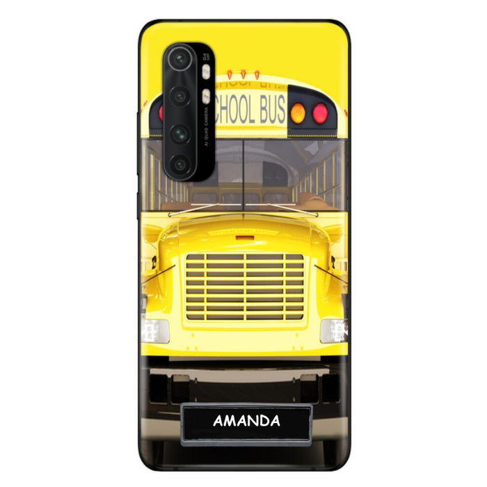 Custom Personalized School Bus Phone Case - Gift Idea For School Bus Lovers - Case For iPhone, Samsung and Xiaomi