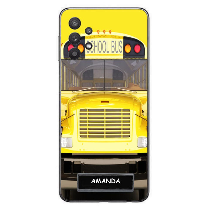 Custom Personalized School Bus Phone Case - Gift Idea For School Bus Lovers - Case For iPhone, Samsung and Xiaomi