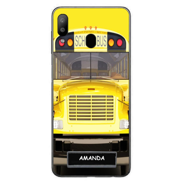 Custom Personalized School Bus Phone Case - Gift Idea For School Bus Lovers - Case For iPhone, Samsung and Xiaomi