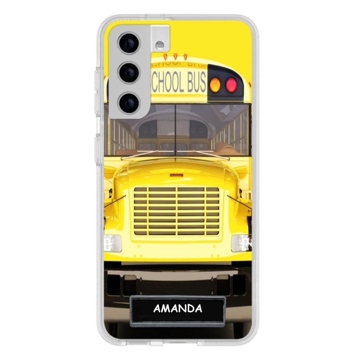 Custom Personalized School Bus Phone Case - Gift Idea For School Bus Lovers - Case For iPhone, Samsung and Xiaomi