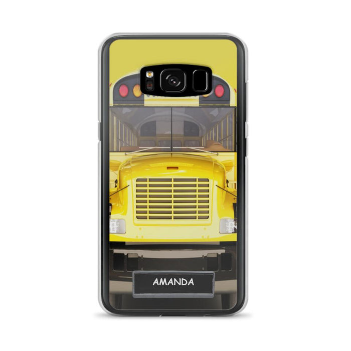 Custom Personalized School Bus Phone Case - Gift Idea For School Bus Lovers - Case For iPhone, Samsung and Xiaomi