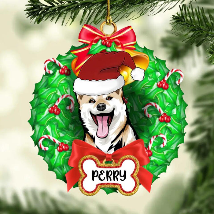 Custom Personalized Xmas Dog Ornament - Christmas Gift Idea For Dog Lovers