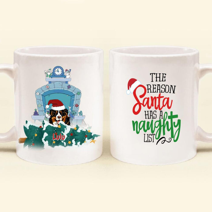 Custom Personalized Christmas Naughty Pets Coffee Mug - Upto 5 Dogs/ Cats - Christmas Gift For Dog/ Cat Lovers - We Knocked Down The Xmas Tree