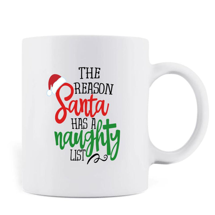 Custom Personalized Christmas Naughty Pets Coffee Mug - Upto 5 Dogs/ Cats - Christmas Gift For Dog/ Cat Lovers - We Knocked Down The Xmas Tree