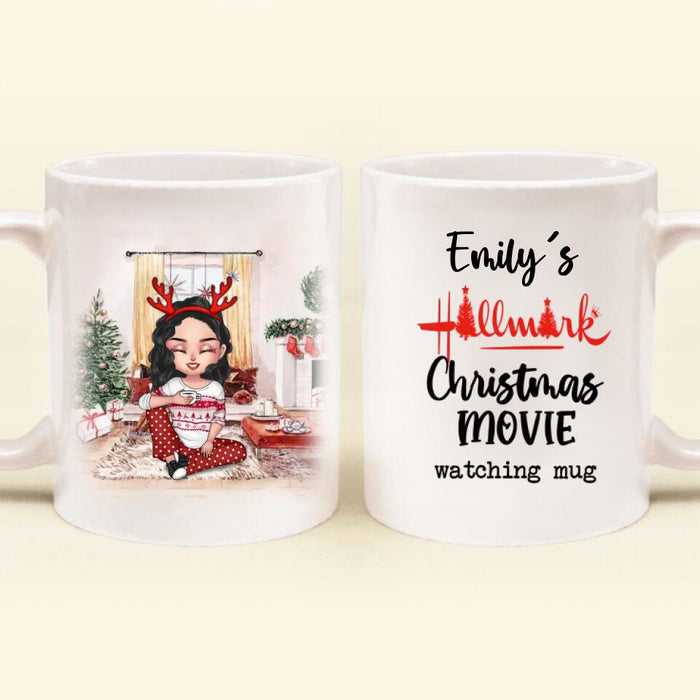 Custom Personalized Christmas Coffee Mug - Gift Idea For Christmas/ Friends - Emily's Hallmark Christmas Movie Watching Mug