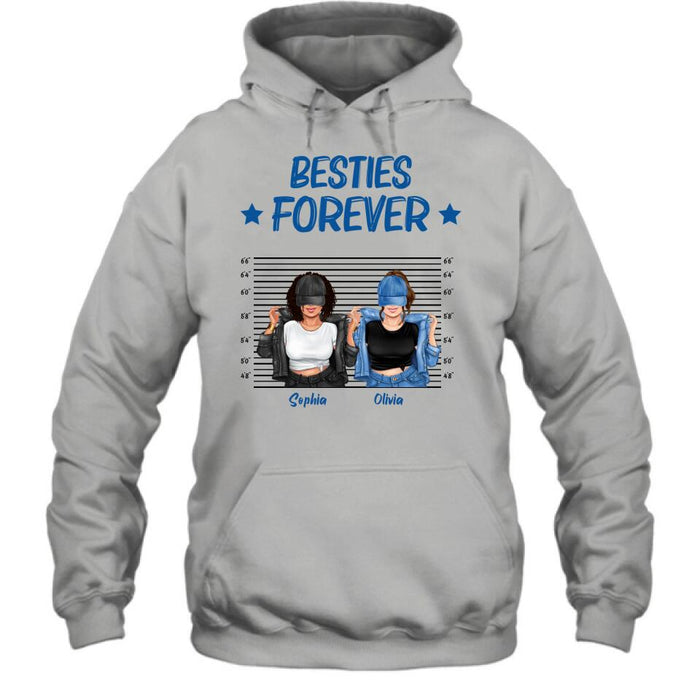 Custom Personalized Besties Accomplice Alibi Shirt/ Pullover Hoodie - Gift Idea For Friends/ Sisters - Besties Forever