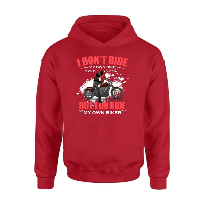 Custom Personalized Couple Riding T- Shirt - Gifts For Riders - I Don't Ride My Own Bike But I Do Ride My Own Bike