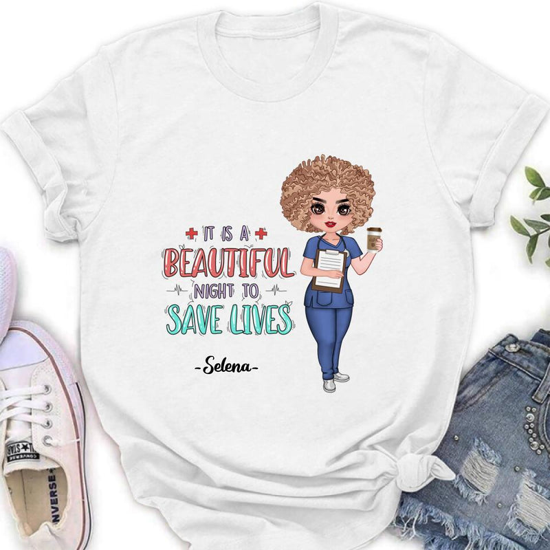 Personalized Nurse Shirt/Pullover Hoodie - Best Gift For Nurse - It's A Beautiful Night To Save Lives
