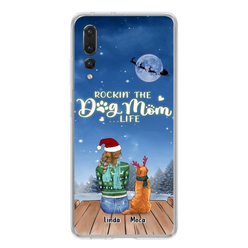 Personalized Christmas Dog Mom Phone Case - Up to 5 Dogs - Gift Idea For Dog Lover/Dog Mom - Rockin' The Dog Mom Life - Case For Xiaomi, Oppo And Huawei