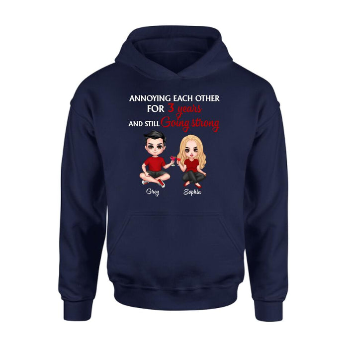 Custom Personalized T-shirt/Pullover Hoodie/Long Sleeve - Gift for couples, lovers, husband and wife - Annoying Couple