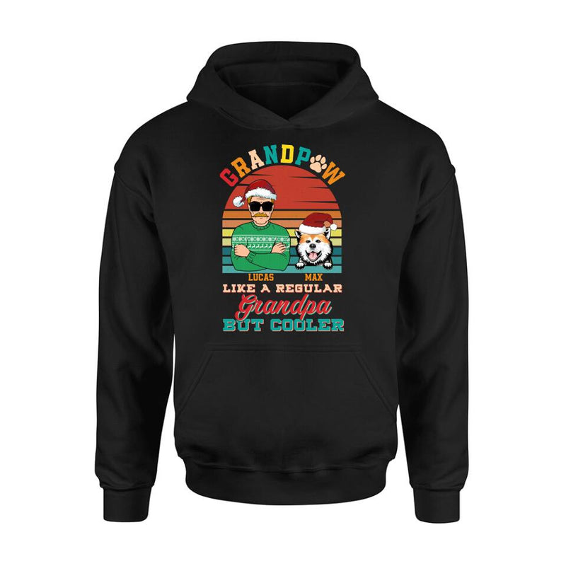 Personalized Grandpaw T-Shirt/Long Sleeve/Sweatshirt/Hoodie - Christmas Gift Idea For Grandpa/Dog Lover - Grandpaw Like A Regular Grandpa But Cooler