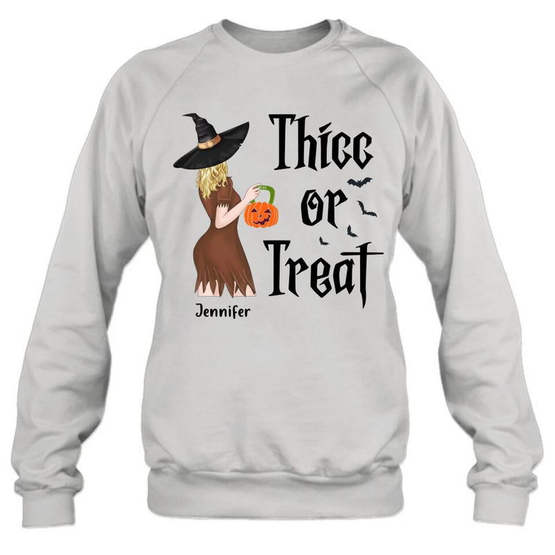 Personalized Witch Shirt/Hoodie - Gift Idea For Halloween - Thicc Or Treat