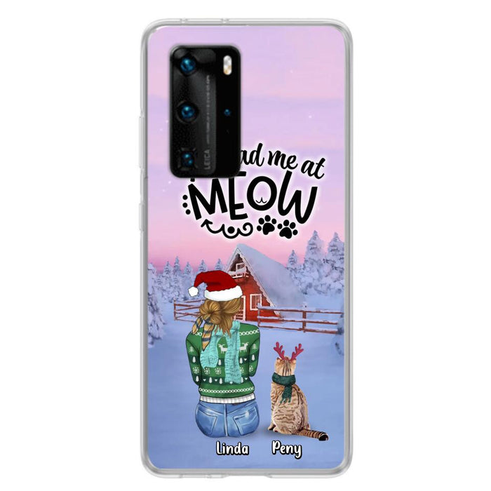 Personalized Christmas Cat Mom Phone Case - Upto 5 Cats - Christmas Gift Idea For Cat Lover - You Had Me At Meow - Case For Xiaomi, Oppo And Huawei