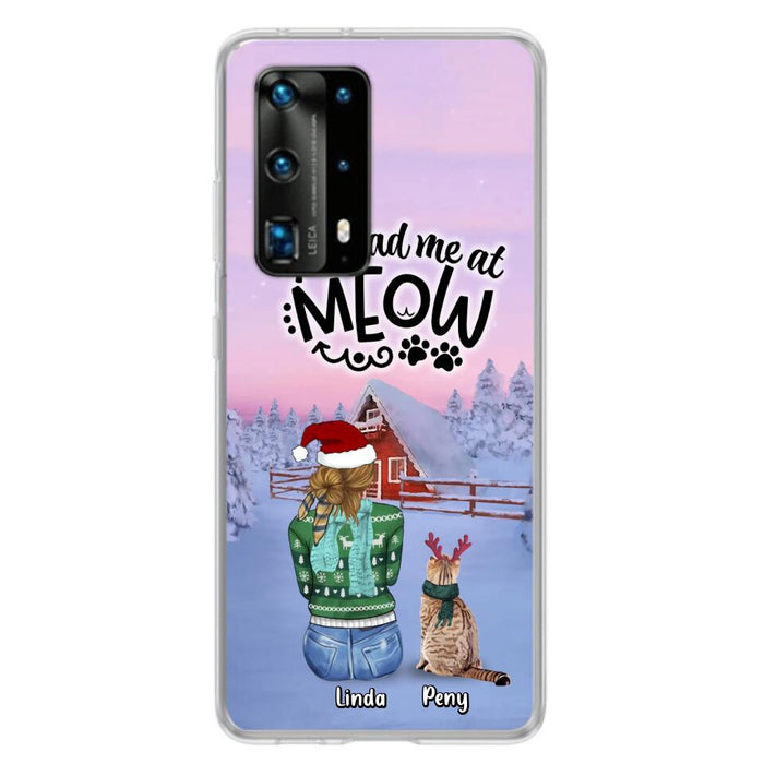 Personalized Christmas Cat Mom Phone Case - Upto 5 Cats - Christmas Gift Idea For Cat Lover - You Had Me At Meow - Case For Xiaomi, Oppo And Huawei