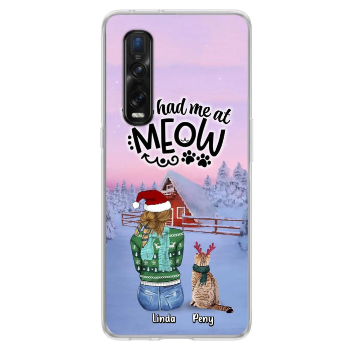 Personalized Christmas Cat Mom Phone Case - Upto 5 Cats - Christmas Gift Idea For Cat Lover - You Had Me At Meow - Case For Xiaomi, Oppo And Huawei