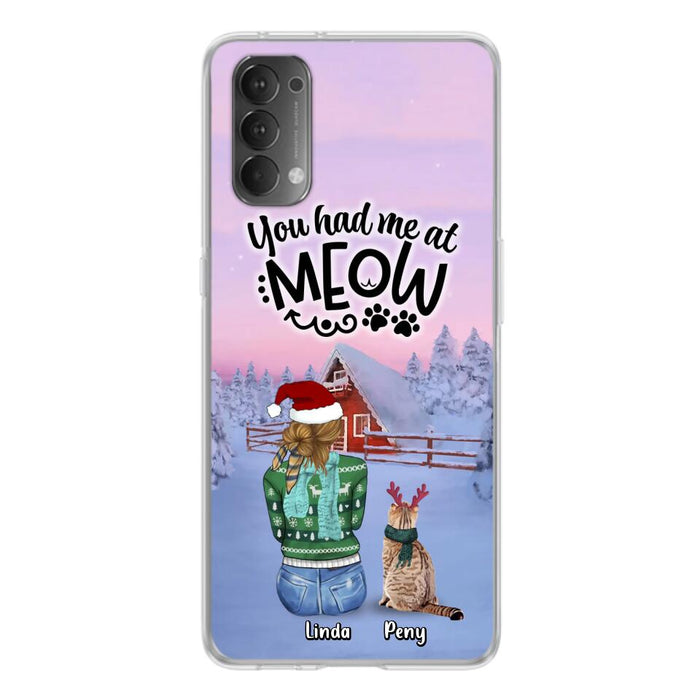 Personalized Christmas Cat Mom Phone Case - Upto 5 Cats - Christmas Gift Idea For Cat Lover - You Had Me At Meow - Case For Xiaomi, Oppo And Huawei