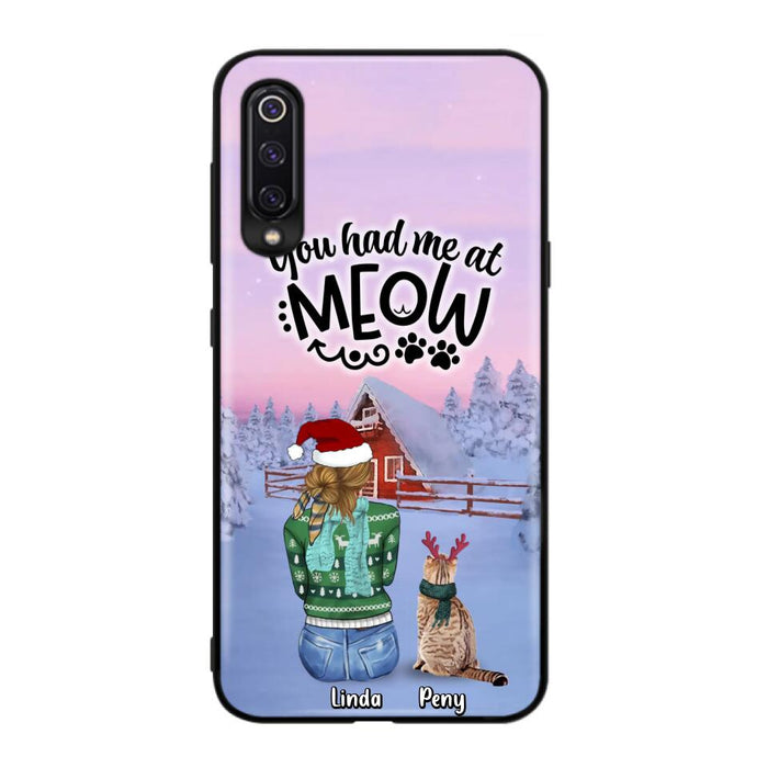 Personalized Christmas Cat Mom Phone Case - Upto 5 Cats - Christmas Gift Idea For Cat Lover - You Had Me At Meow - Case For Xiaomi, Oppo And Huawei